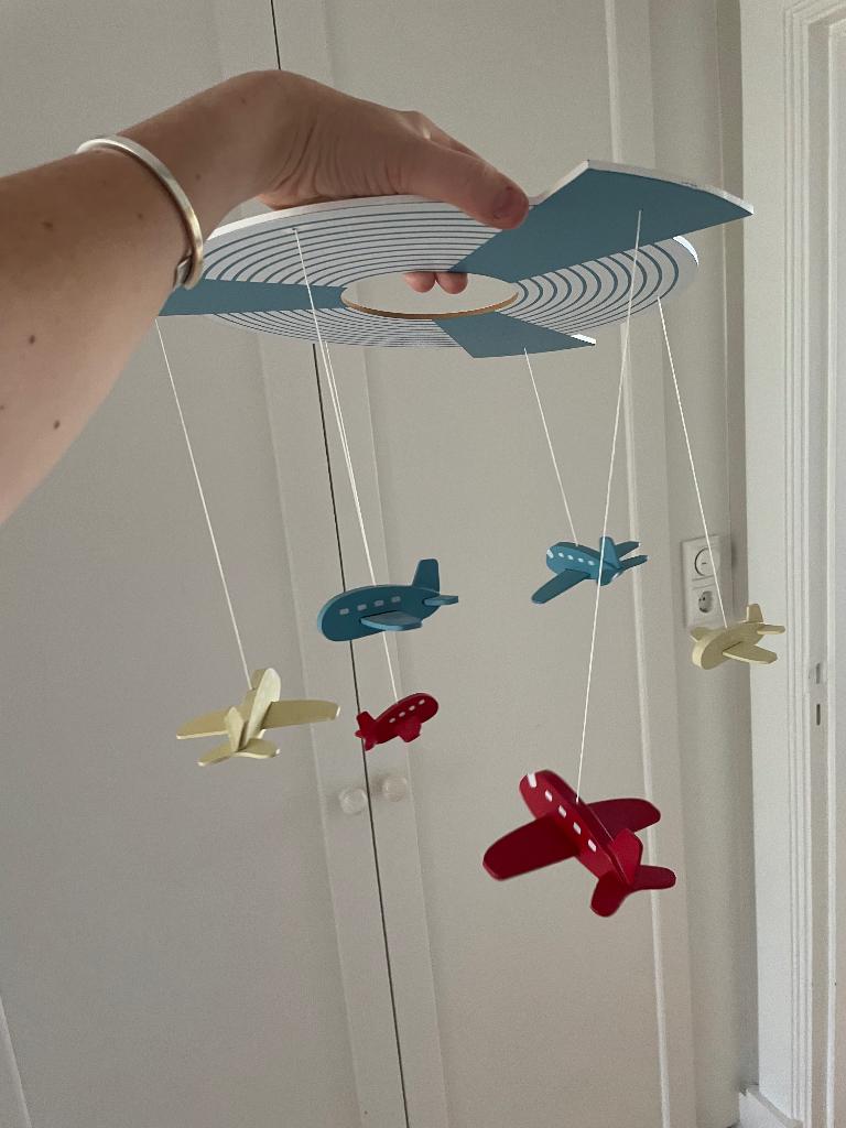Plafondlamp vliegtuigjes, Ophalen of Verzenden, Zo goed als nieuw, Hout