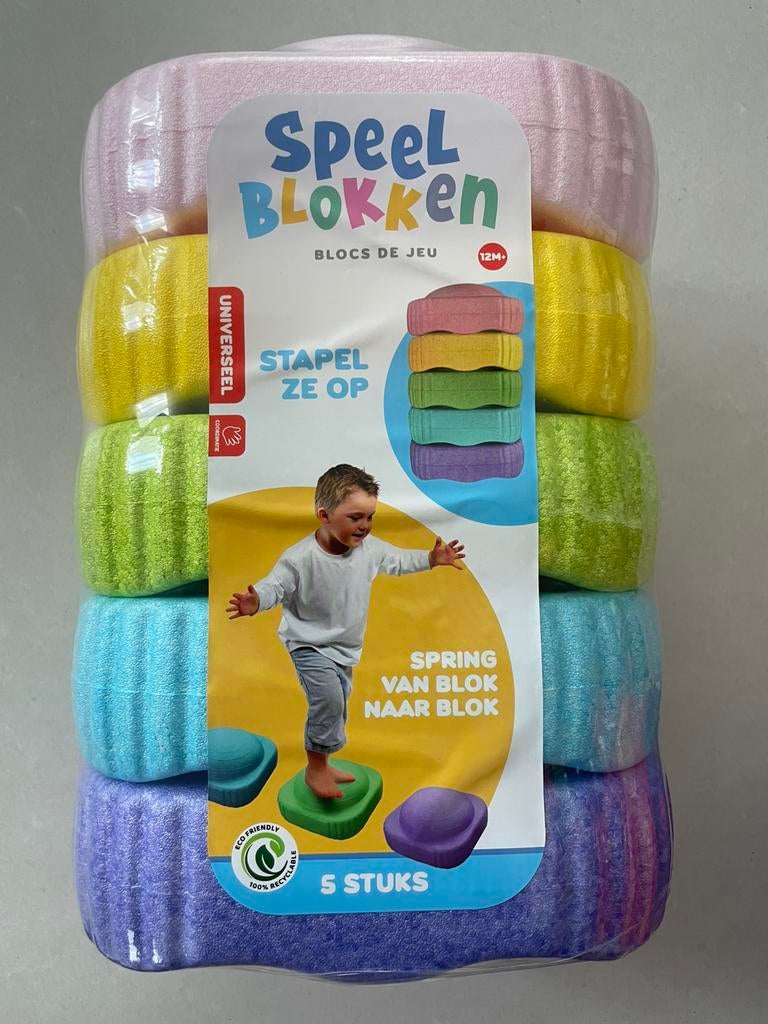 Speelblokken stapstenen stapelblokken, Ophalen of Verzenden, Nieuw, Bouwen