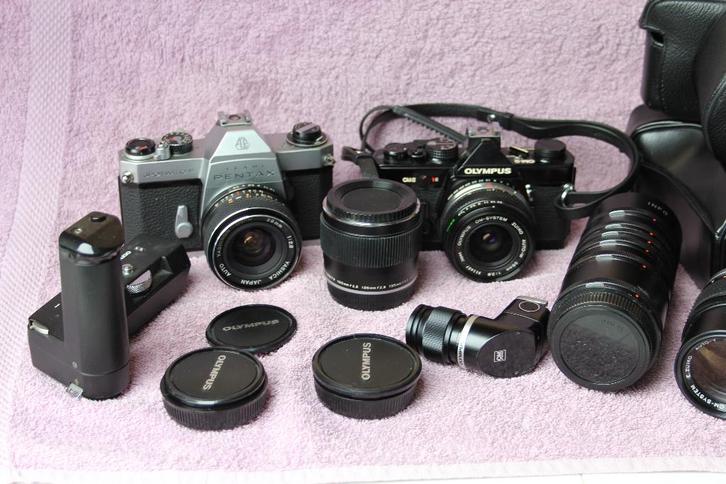 Olympus fotografika., Audio, Tv en Foto, Fotocamera's Analoog, Gebruikt, Spiegelreflex, Olympus, Ophalen of Verzenden