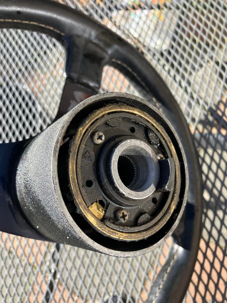 Leren sportstuur met naaf voor VW Golf 1, Ophalen, Gebruikt