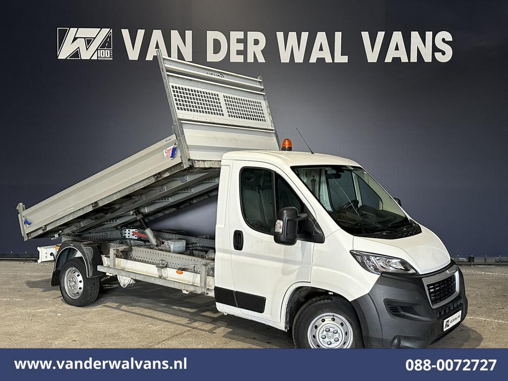 Peugeot Boxer 2.2 BlueHDi 140pk Kipper Open Laadbak Euro6 Bi, Voorwielaandrijving, Stof, Gebruikt, Wit