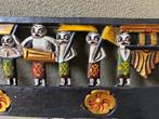 Balinees houtsnijwerk stoet Indonesie wandpaneel, Verburgt Vintage, Gebruikt, Ophalen of Verzenden, https://verburgtvintage.nl/#contact