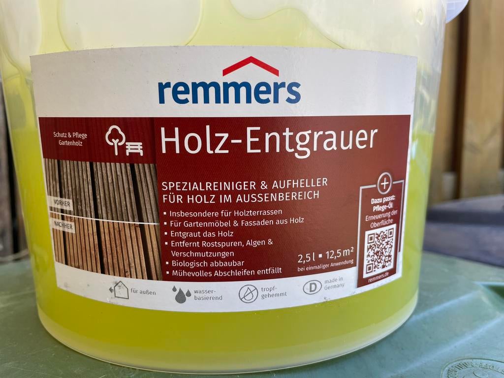 2 x Remmers Hout-Ontgrijzer - Speciale Reiniger & Opfrisser, Doe-het-zelf en Verbouw, Plinten en Afwerking, Ophalen, Nieuw, Overige materialen
