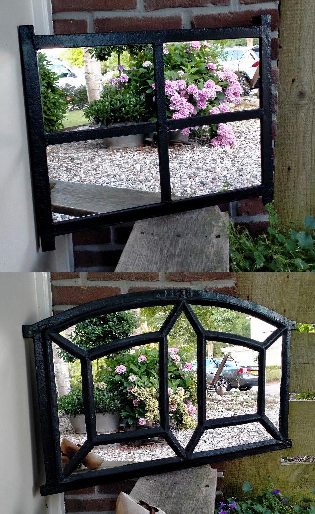 4x Antiek Boeren Tuin Spiegel Tuinspiegel - Zie Omschrijving, Ophalen of Verzenden, Zo goed als nieuw