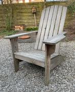 Zelfgemaakte houten tuinstoel, Ophalen, Gebruikt, Hout