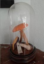 Antieke stolp met paddestoelen - Uniek decoratiestuk, Ophalen of Verzenden, Gebruikt