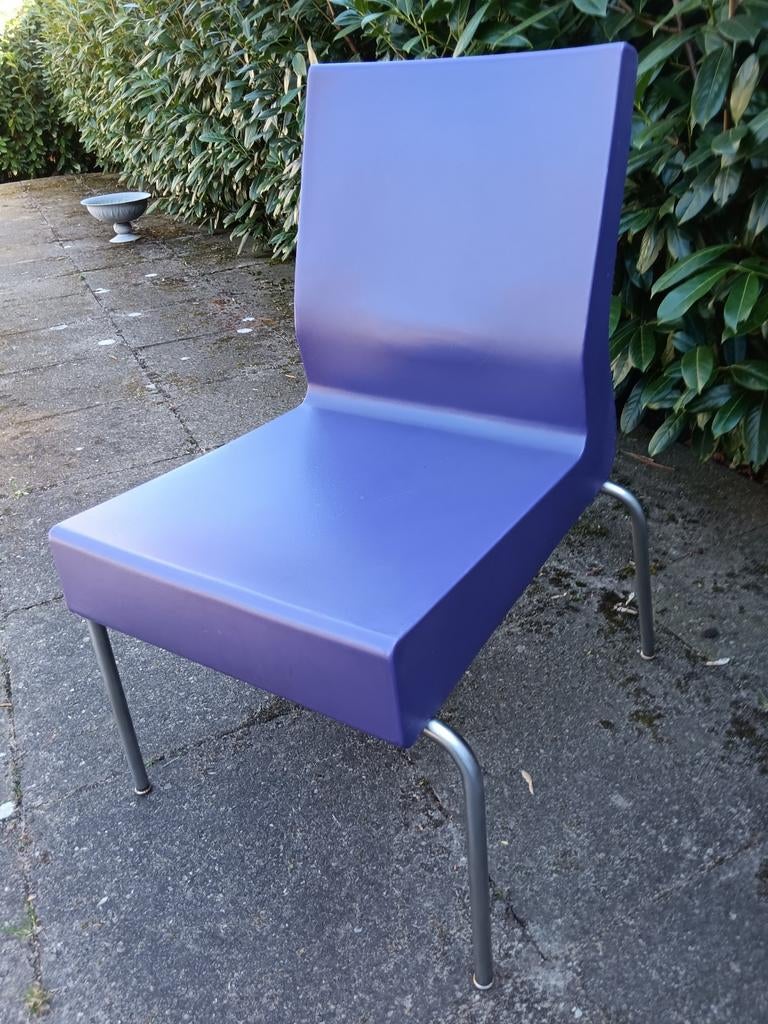 4 zeldzame Harvink en Hutten vintage design tuinstoelen, Huis en Inrichting, Stoelen, Ophalen, Kunststof, Gebruikt, Vier