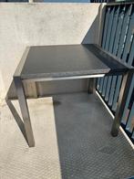 Tuintafel 90x90 met granietblad en RVS onderstel, Tuin en Terras, Tuintafels, Ophalen, Gebruikt, Vierkant, Rvs