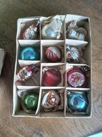 Doos nr groen 2 zijn 12 oude glazen kerstballe, Diversen, Kerst, Ophalen of Verzenden, Gebruikt