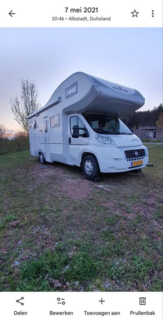 Roller team alkoof camper met grote garage en vakantieklaar, Caravans en Kamperen, Campers, Overige merken, Standaard zit, Alkoof