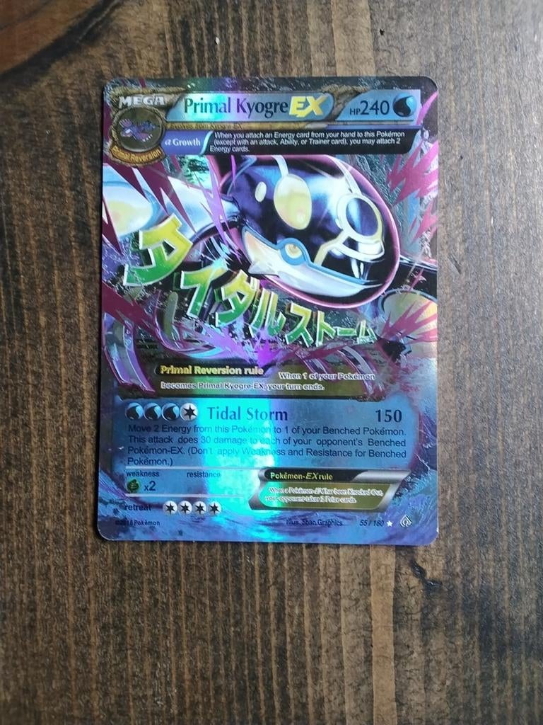 Pokemonkaart: Primal Kyogre EX nummer 55/160, Ophalen of Verzenden