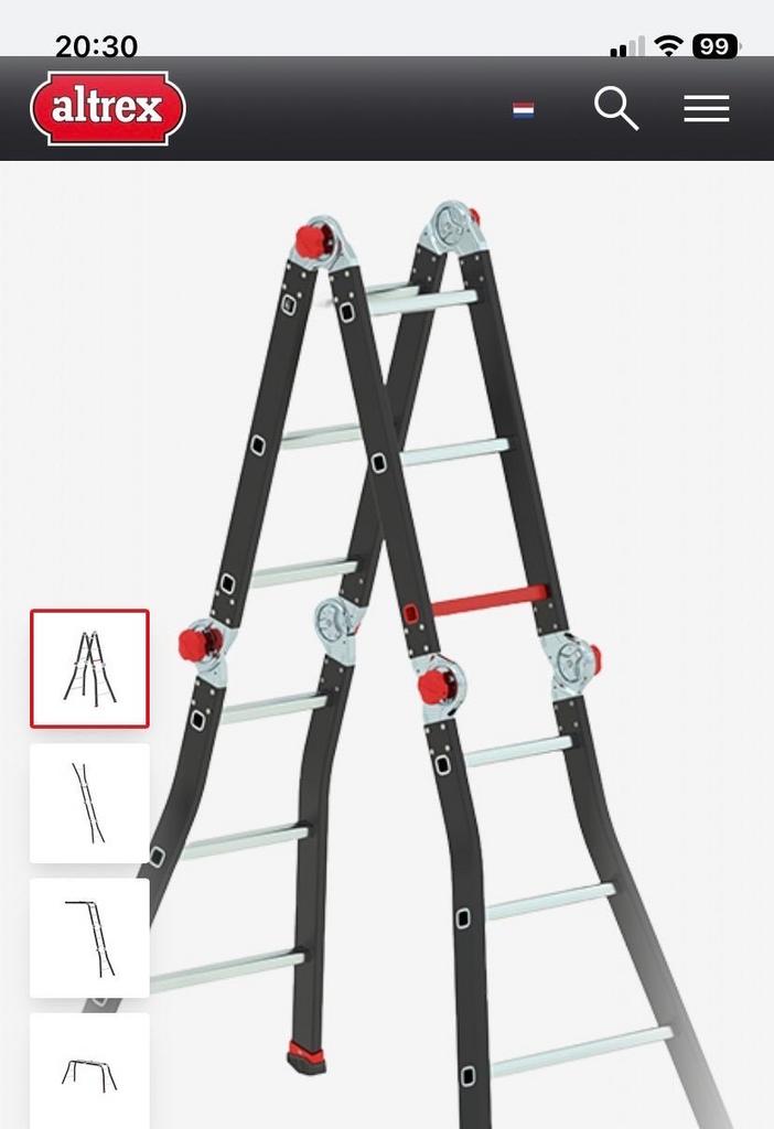 Altrex vouwladder Proflijn, Doe-het-zelf en Verbouw, Ladders en Trappen, Ophalen of Verzenden, Zo goed als nieuw, Ladder, Opvouwbaar of Inschuifbaar