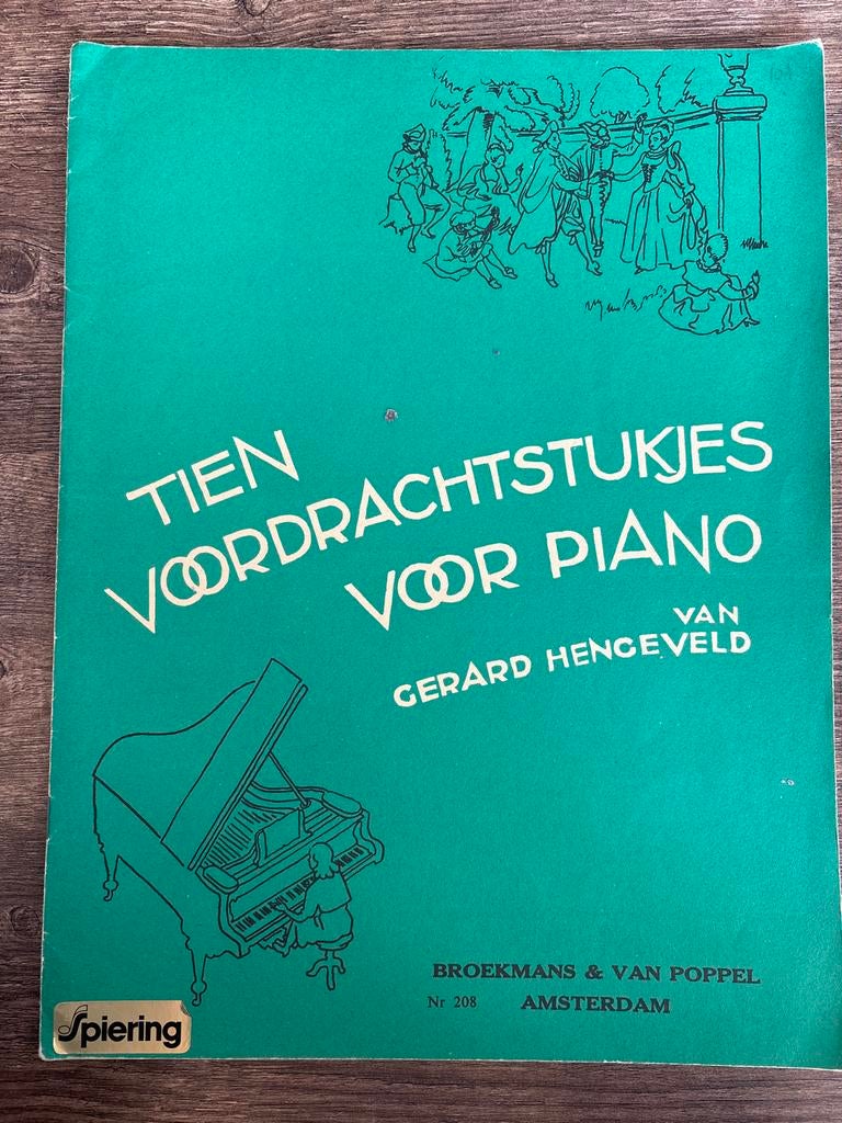 Tien Voordrachtstukjes voor Piano van Gerard Hengeveld, Gebruikt, Klassiek, Ophalen of Verzenden, Artiest of Componist