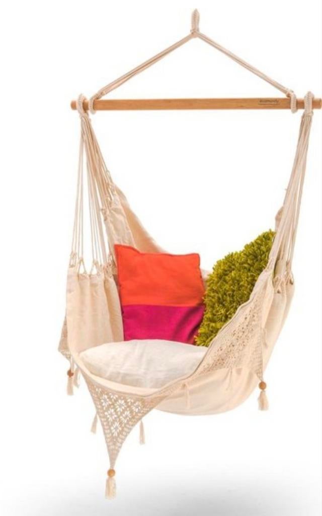 Ecomundy Hangmat Stoel - Bio Stof - Zo Goed als Nieuw, Tuin en Terras, Hangmatten, Zo goed als nieuw, Binnen, Buiten, Ophalen
