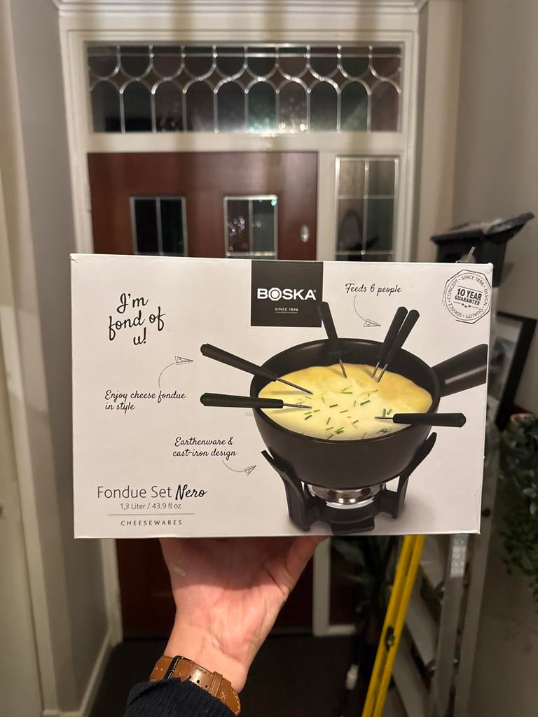 Boska Fondue Set Nero, Ophalen, Zo goed als nieuw, Brander, Fondueset