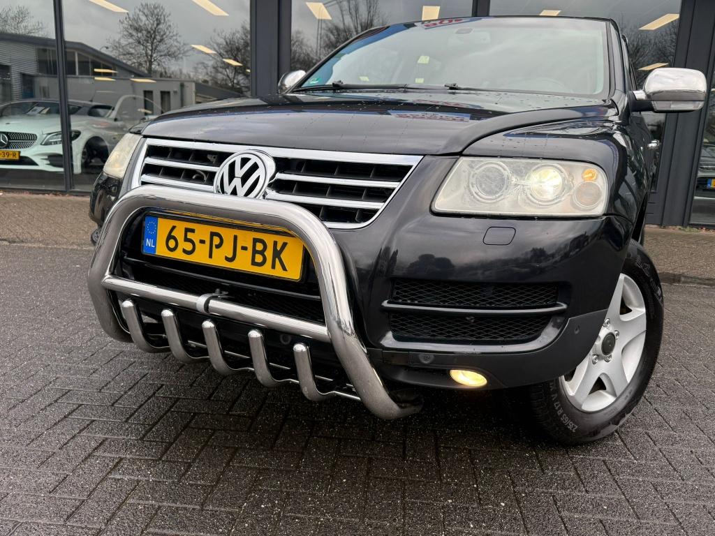 Volkswagen Touareg 3.2 V6 Full options Automaat. Leder. trek, Automaat, Gebruikt, 3189 cc, Zwart