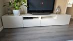 IKEA TV meubel wit met 2 lades, 2 deuren en glazen plaat, Huis en Inrichting, Kasten | Televisiemeubels, Ophalen, Gebruikt, 150 tot 200 cm