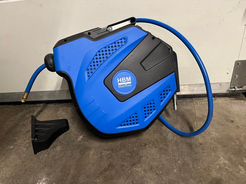 Luchthaspel 15 meter, Doe-het-zelf en Verbouw, Compressors, 100 liter of meer, Ophalen, Zo goed als nieuw, 10 bar of meer