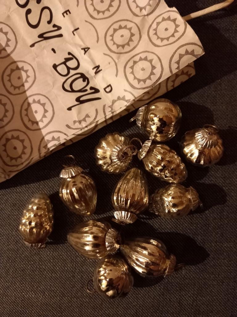 11 kleine kerstbal ca. 5 cm van Sissy Boy zilver, Ophalen of Verzenden, Nieuw