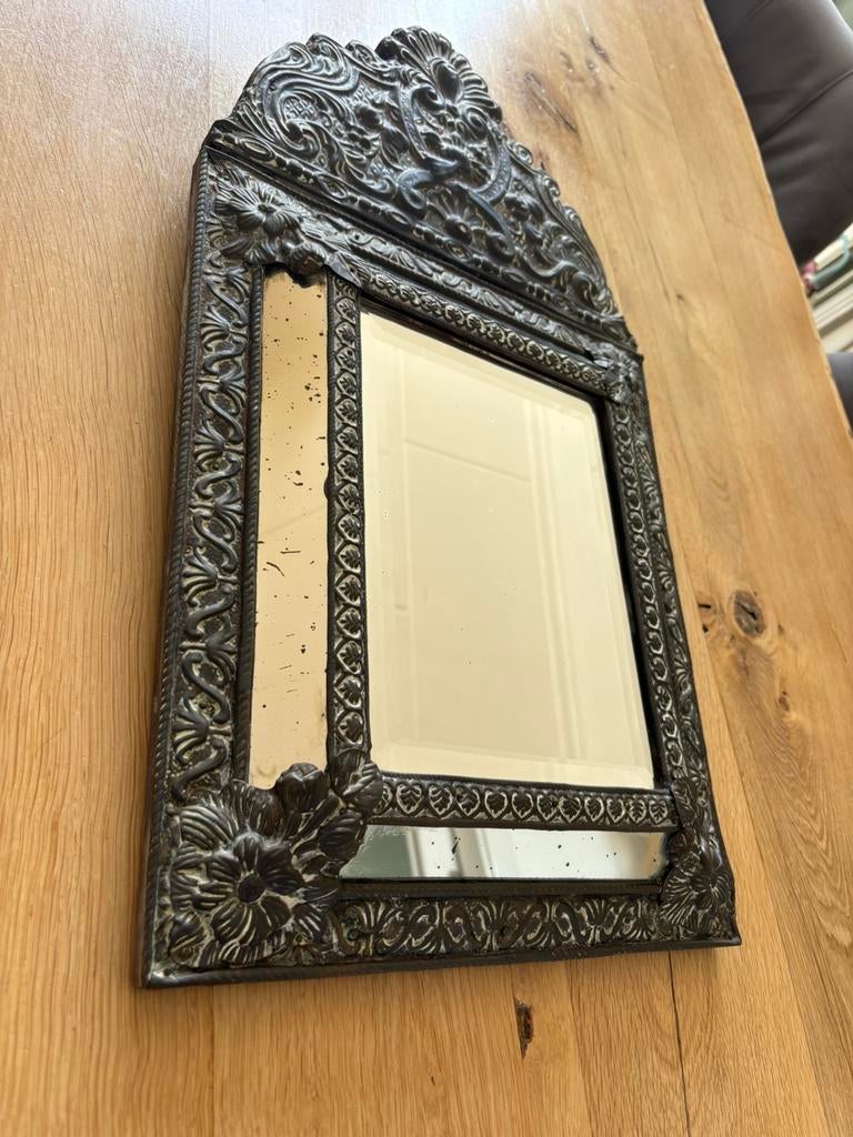 Antieke franse kussenspiegel Louis XVI stijl, Ophalen, Rechthoekig, Minder dan 50 cm, Minder dan 100 cm