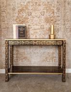 Oosterse stijl bijzettafel/ unieke handbeschilderde wandtafe, Donyavimin@gmail.com, 100 tot 150 cm, Mina Donyavi Meubels, Ophalen of Verzenden