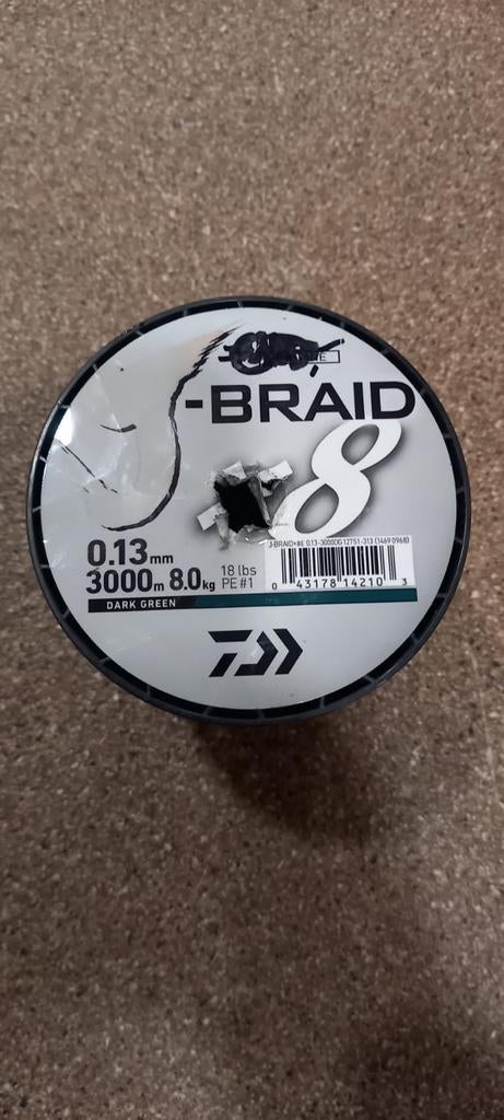 Daiwa J-Braid X8 gevlochten lijn (+1500mtr. ), Nieuw, Ophalen of Verzenden, Vislijn, Nvt