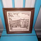 Decoratief wandtegeltje Oosterkerk Utrecht in houten lijstje, Ophalen, Gebruikt