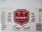bieretiket Belgie 12-4 (12E) chimay, Verzamelen, Ophalen of Verzenden, Gebruikt, Overige typen, Overige merken