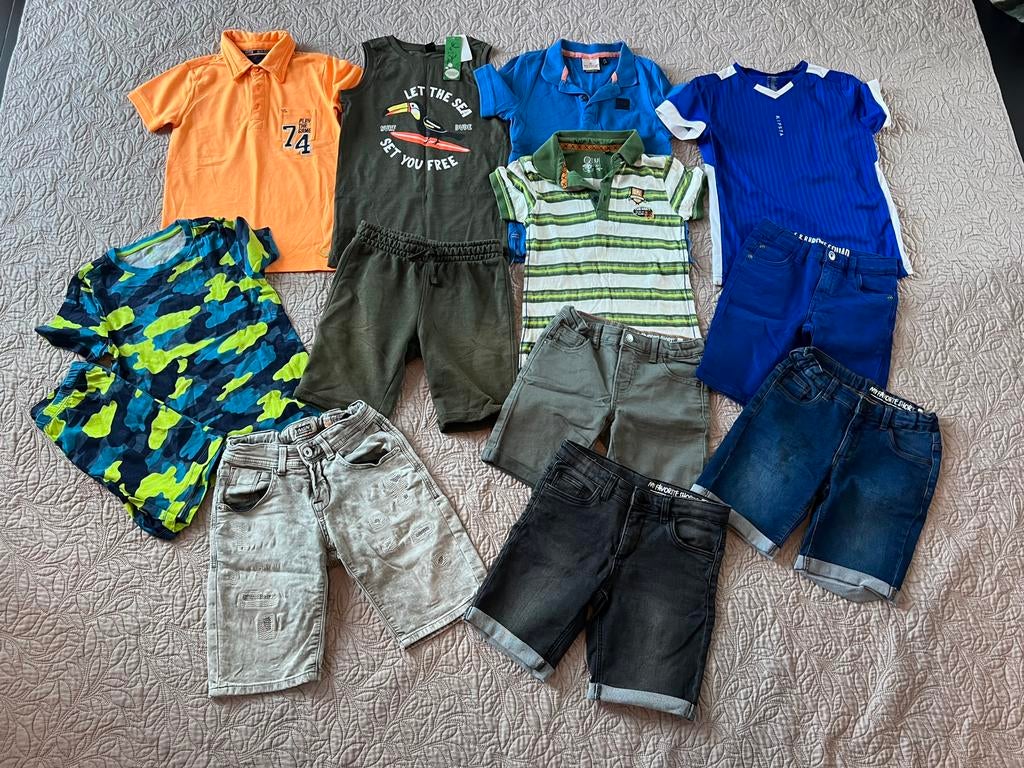 Maat 122/128 jongens pakket zomer, Kinderen en Baby's, Kinderkleding | Maat 122, Ophalen of Verzenden, Zo goed als nieuw, Jongen