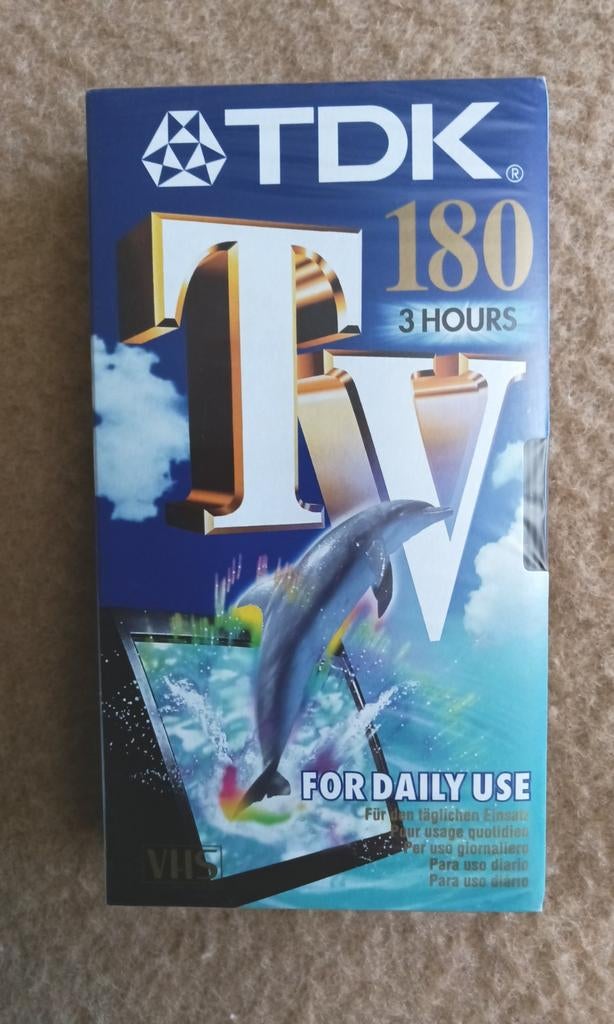 TDK lege VHS band 180 minuten, nieuw in verpakking, Cd's en Dvd's, VHS | Film, Alle leeftijden, Ophalen of Verzenden, Nieuw in verpakking
