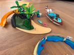 Playmobil vakantieeiland tikibar, Boot en Aquarium compleet, Ophalen of Verzenden, Gebruikt, Complete set