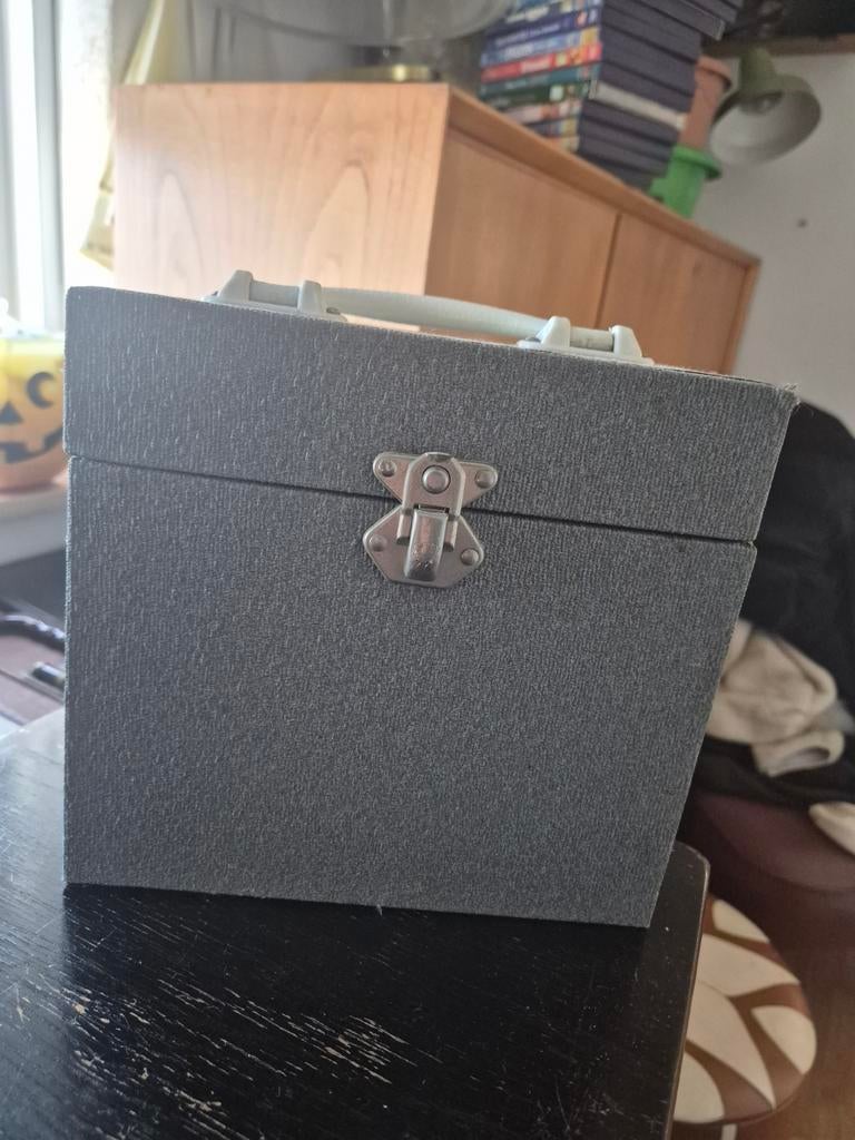 Vintage single koffertje - Grijs, Ophalen of Verzenden, Gebruikt