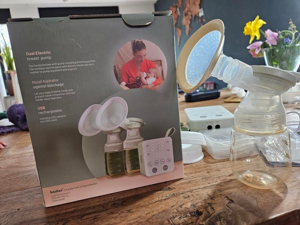 Koala Dubbele Elektrische Borstkolf - Oplaadbaar, Ophalen