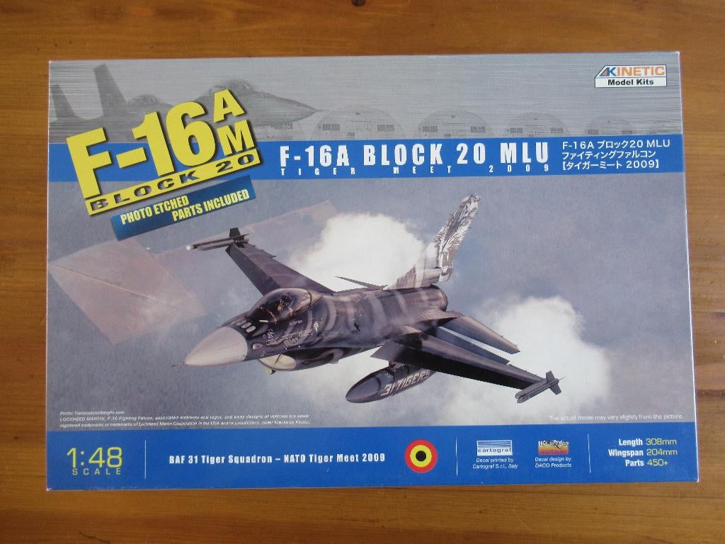 F-16AM Block 20 MLU  (Kinetic 1/48) + Aires Cockpit, Overige merken, Nieuw, Ophalen of Verzenden, Groter dan 1:72