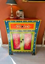 Handgeschilderd Indiaas Bloemen Kastje Bohemian Folklore, Ophalen, 1 of 2 laden, Boho, 50 tot 100 cm