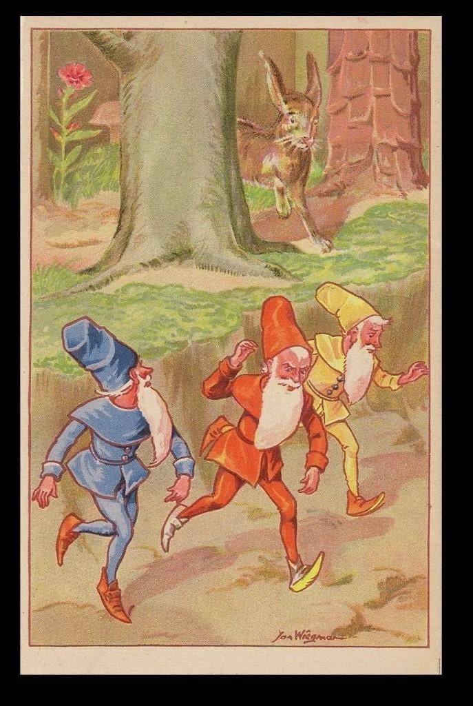 Jan Wiegman kabouters (2), Verzamelen, Verzenden, 1920 tot 1940, Ongelopen, Sterren en Beroemdheden