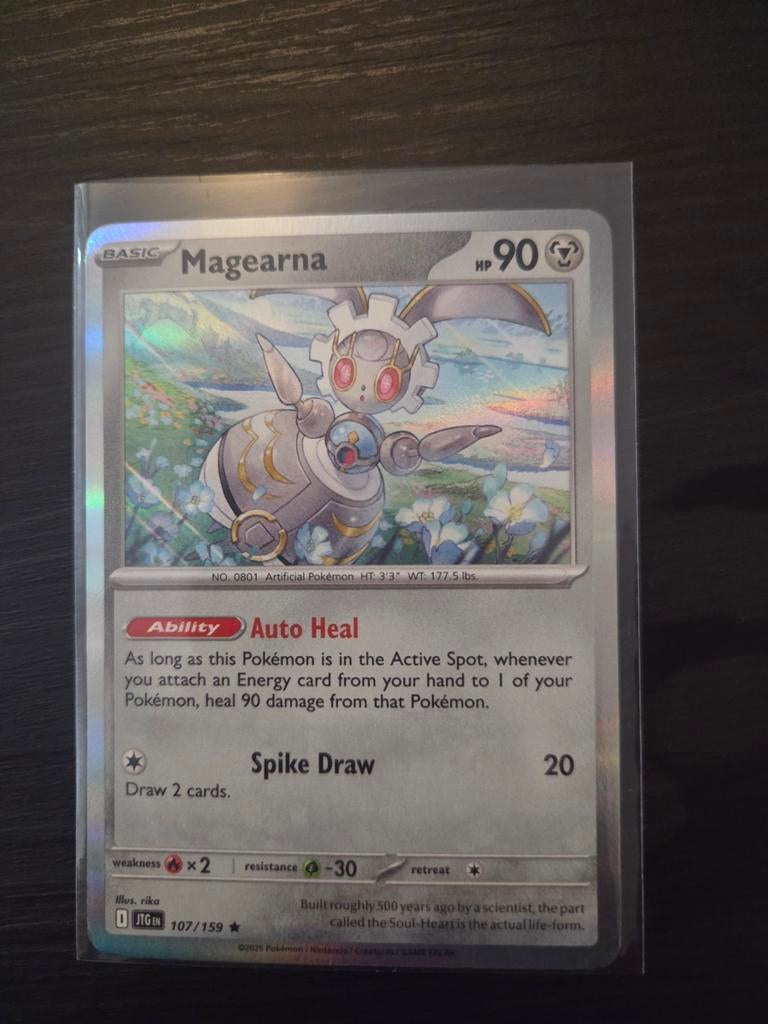 Magearna Pokémon Kaart (JTG 107/159) - Zo goed als nieuw, Ophalen of Verzenden, Zo goed als nieuw, Losse kaart