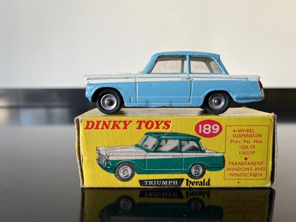 Dinky Toys #189 Triumph Herald, Hobby en Vrije tijd, Modelauto's | 1:43, Ophalen of Verzenden, Gebruikt, Auto, Dinky Toys