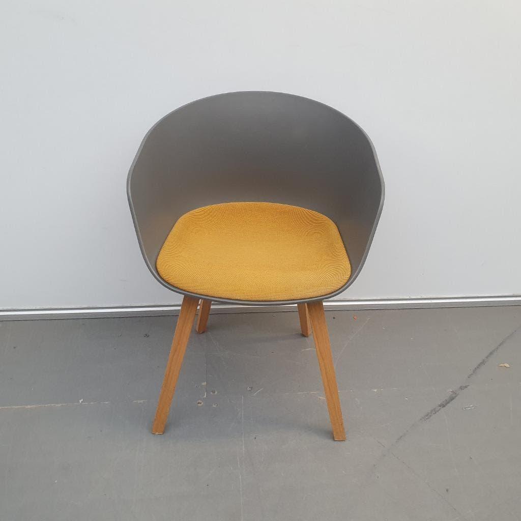 Gispen HAY design stoel fauteuil - gele stof, Huis en Inrichting, Stoelen, Ophalen, Kunststof, Gebruikt, Grijs