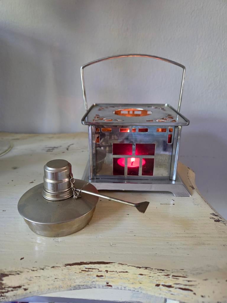 Daalderop Art Deco Theelicht - Vintage Verwarmingsplaat, Ophalen of Verzenden