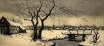 295. Kleurenets, Antoon van Hemert – "Winter", Nederland., Ophalen of Verzenden