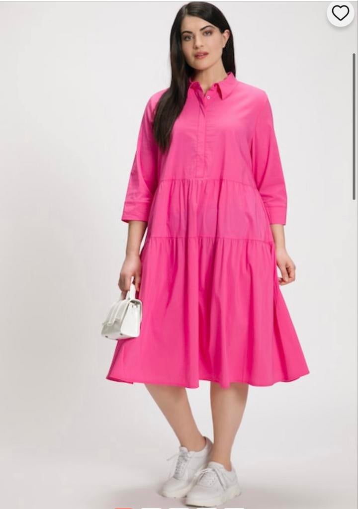 Ulla Popken roze jurk maat 62/64, Jurk, Ulla Popken, Ophalen of Verzenden, Roze