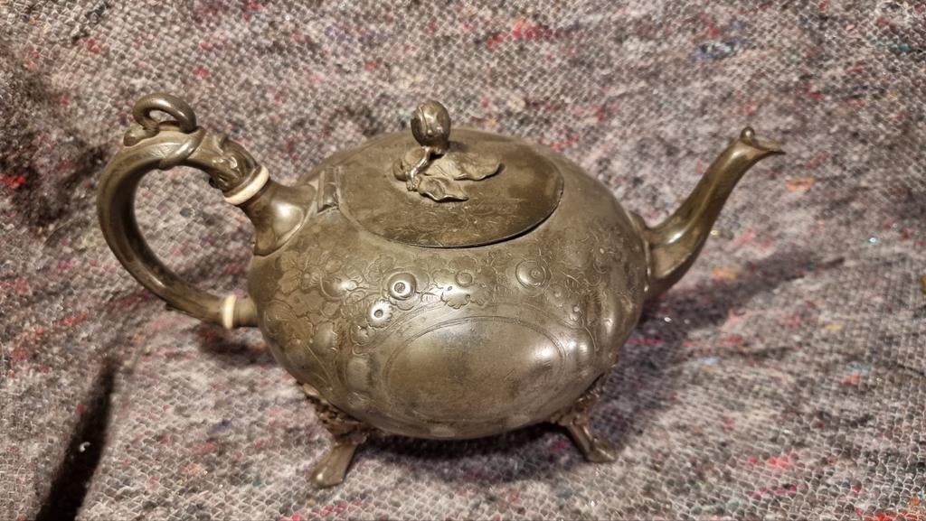 Theepot, Antiek en Kunst, Antiek | Koper en Brons, Ophalen of Verzenden
