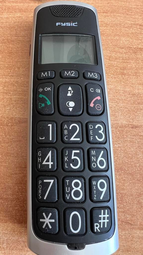 Fysic draadloze telefoon met basisstation, grote toetsen, Telecommunicatie, Vaste telefoons | Handsets en Draadloos, Ophalen of Verzenden