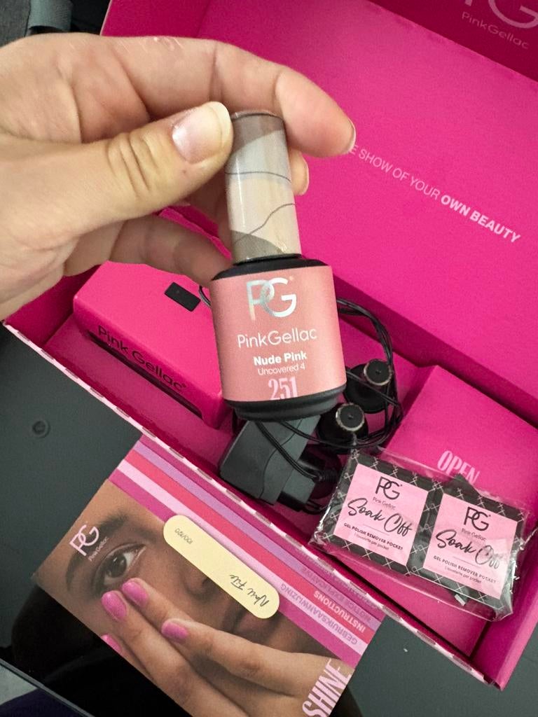 Pink gellac beginners set, Ophalen of Verzenden, Zo goed als nieuw, Handen en Nagels