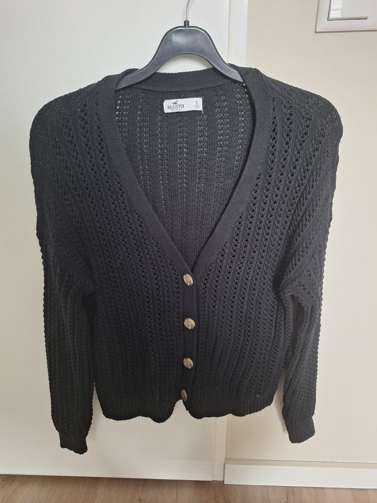 Hollister Zwart Vest - Maat S, Kleding | Dames, Truien en Vesten, Zwart, Ophalen of Verzenden, Zo goed als nieuw, Maat 36 (S)
