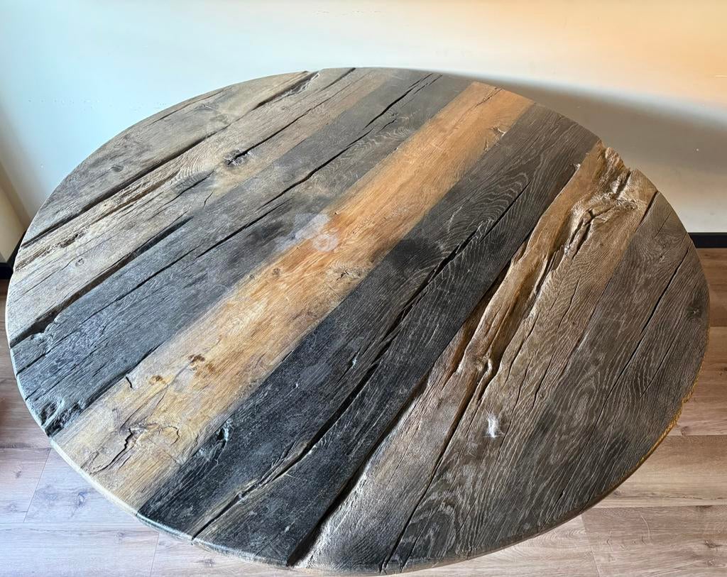 Super dikke Eettafel met 4 stoelen, Huis en Inrichting, Tafels | Eettafels, Ophalen, Gebruikt, 150 tot 200 cm, Vijf personen of meer