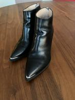 Dames laarsjes , leer, maat 36, zwart, Zwart, Lage of Enkellaarzen, Ophalen of Verzenden, Zo goed als nieuw