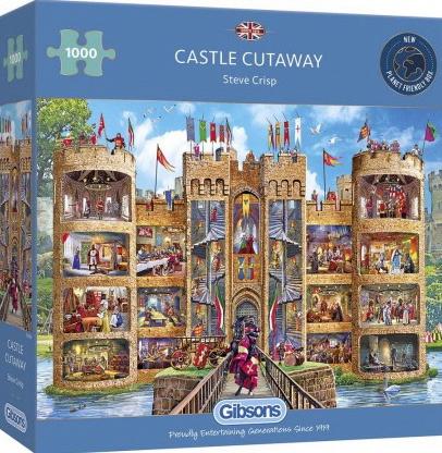 Gibsons - Castle Cutaway - 1000 stukjes, Hobby en Vrije tijd, Denksport en Puzzels, Ophalen of Verzenden, 500 t/m 1500 stukjes