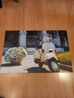 Mooi canvas schilderij Vespa scooter 60x40 cm, Ophalen, Zo goed als nieuw, Schilderij, Minder dan 50 cm